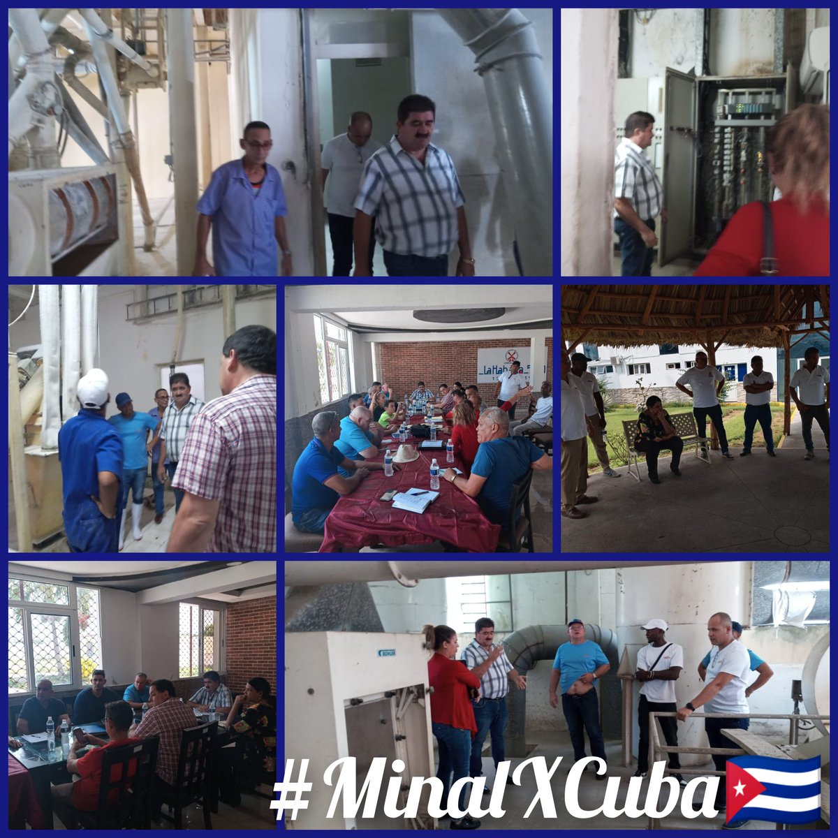 Recorrido por los molinos de trigo de la #Habana para verificar los mantenimientos realizados en está etapa y los preparativos para la arrancada con la entrada de un barco de trigo el próximo fin de semana.
#UnidosPorCuba 
#ALaPatriaManosYCorazón 
#MinalXCuba🇨🇺👇