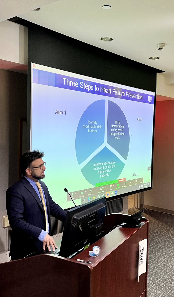 Phenomenal @DukeHeartCenter grand rounds by superstar @DukeCardFellows @ShahzebKhanMD on the prevention of heart failure! #functionnotfailure #heartsuccess 

@manesh_patelMD @jennifer_rymer @_adevore @robmentz @SJGreene_md 
@heartdoc_chet