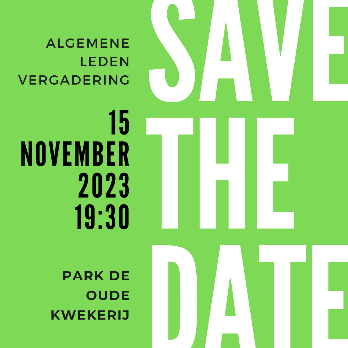 Save the date! Want de Algemene Leden Vergadering is gepland op woensdag 15 november.

Meer info op parkdeoudekwekerij.nl/zet-alvast-in-…
