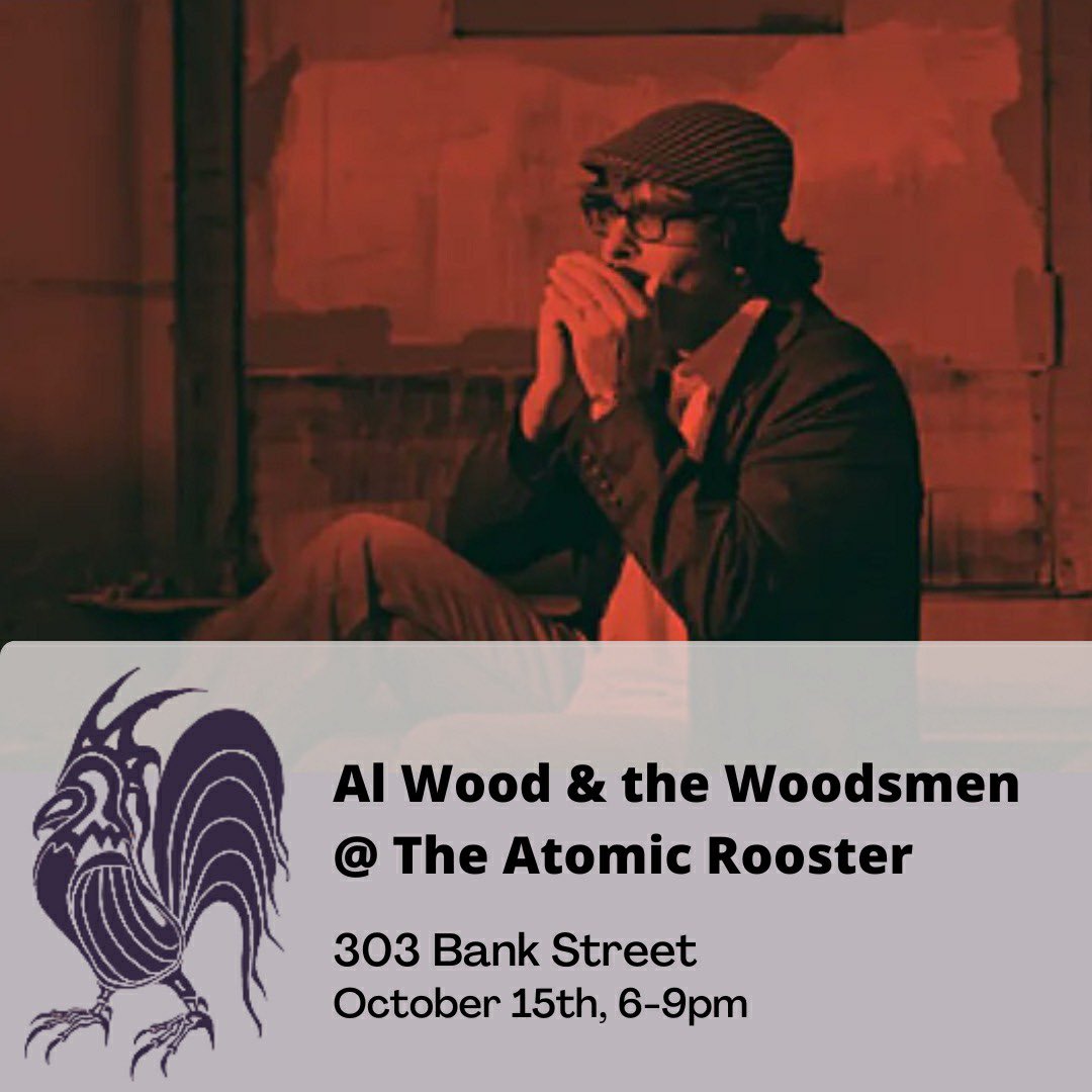 Two shows this weekend: Sat. Oct 14th 7-10 pm at the Point Lounge in Constance Bay (duo) and Sunday Oct 15th Al Wood & the Woodsmen @RoosterAtomic  6-9 pm (Ottawa, ON)