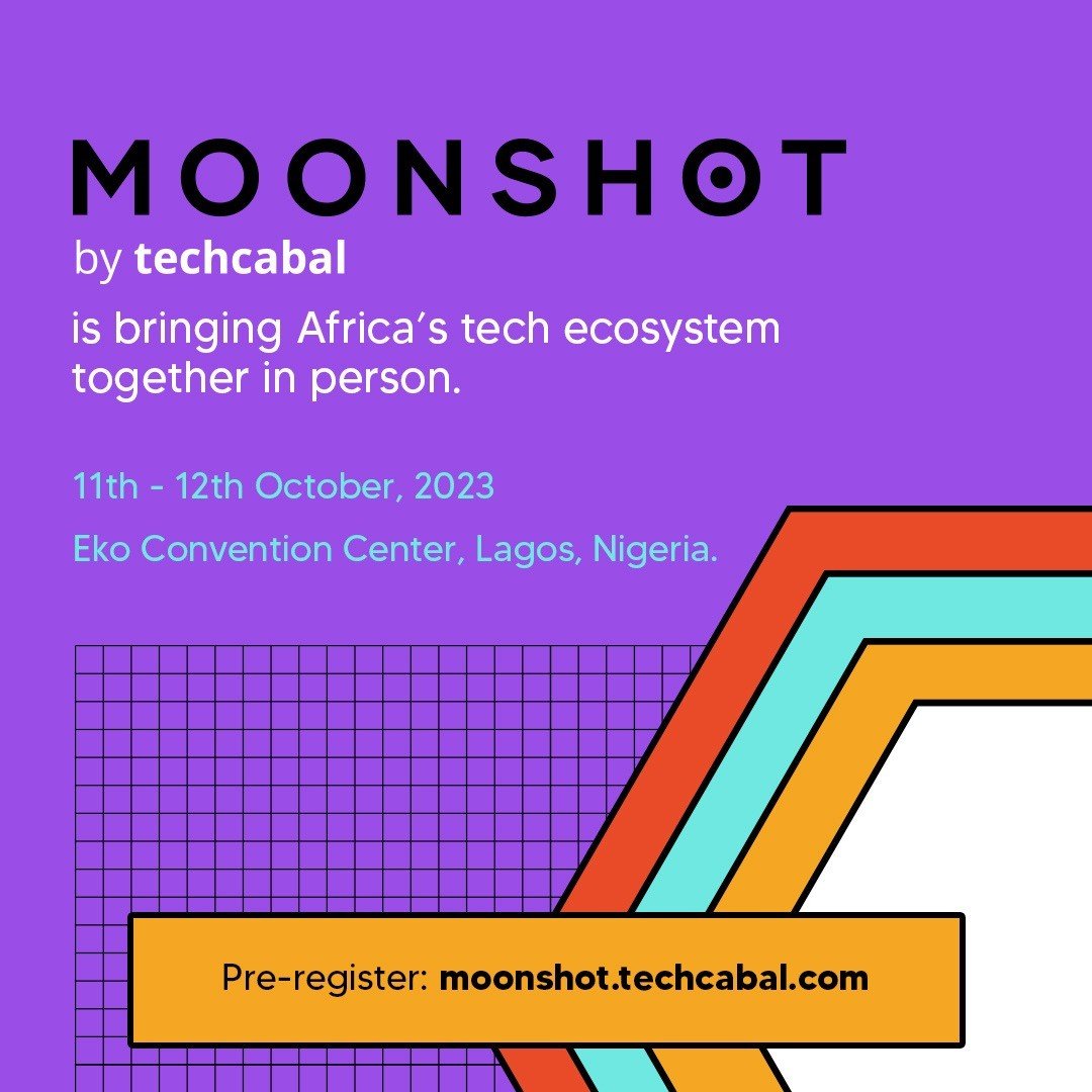 getSeerBit's tweet image. Find us wherever the stars✨ align!

Catch us tomorrow at Techcabal&apos;s Moonshot event.

Moonshot is bringing Africa&apos;s tech ecosystem together in person.
See next slide for details and see you there.

#Africantechconference #techcabal #techeventinlagos #techconferenceinnigeria