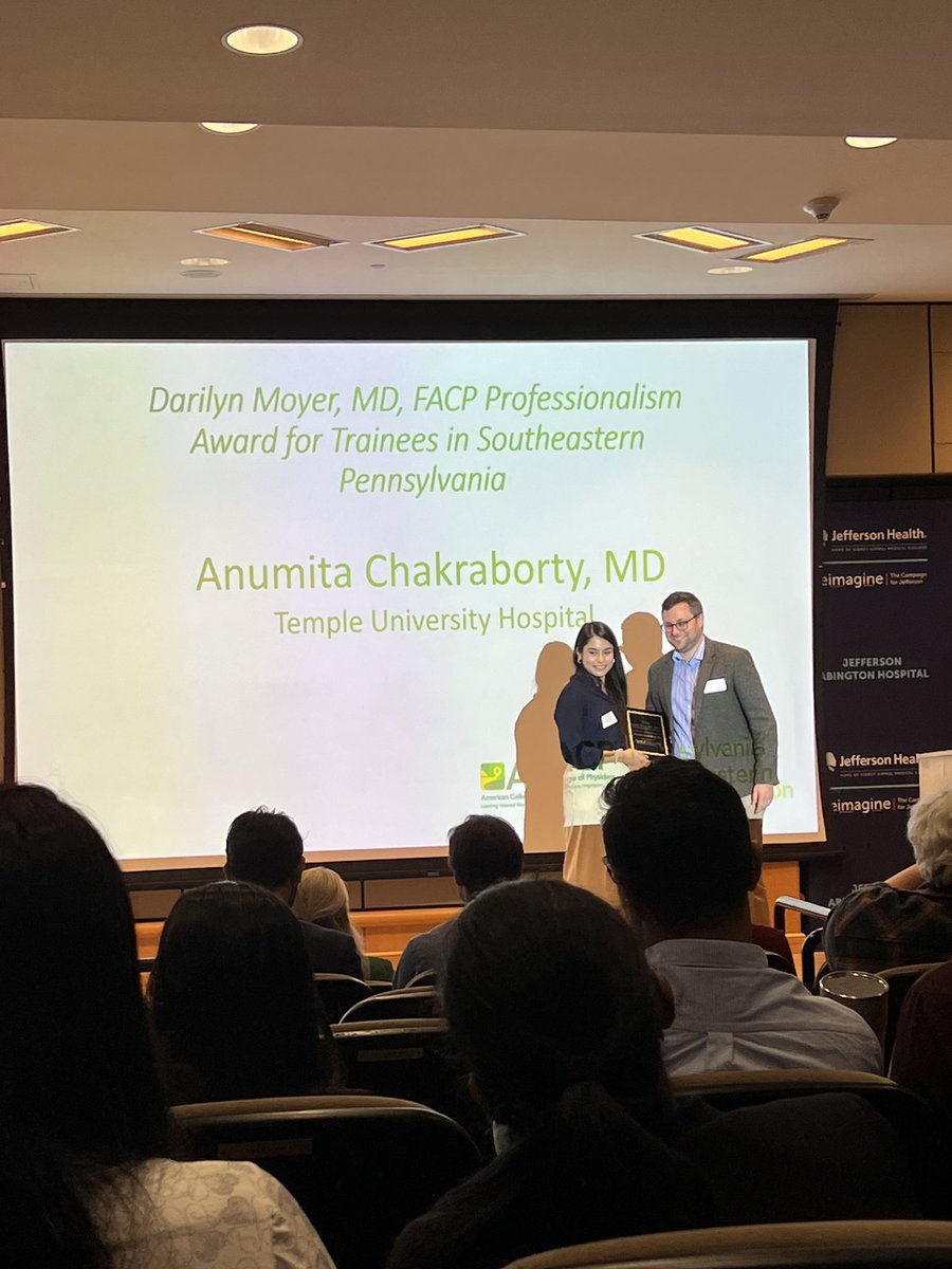 Anumita Chakraborty (@achakrabortymd) on Twitter photo Overwhelmed and thankful to <a href="/TempleIM/">Temple IM Residency</a> for the ACP Professionalism Award this past weekend. Honored for the recognition by our dedicated faculty who treat such a medically-complex and vulnerable patient population. I have learned, and continue to learn, so much in this residency. Overwhelmed and thankful to <a href="/TempleIM/">Temple IM Residency</a> for the ACP Professionalism Award this past weekend. Honored for the recognition by our dedicated faculty who treat such a medically-complex and vulnerable patient population. I have learned, and continue to learn, so much in this residency.