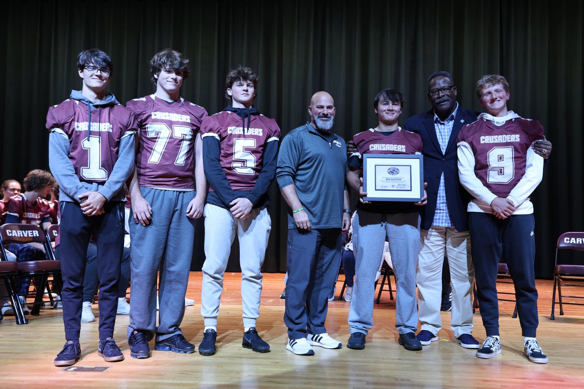 AndreTippett's tweet image. The New England Patriots are proud to announce Carver High School's second-year head coach, Ben Shuffain, the New England Patriots Coach of the Week following an overtime win over Cohasset High School last Friday. @BostonHeraldHS @nweitzer7 @CarverCrusaders @CarverFootball_