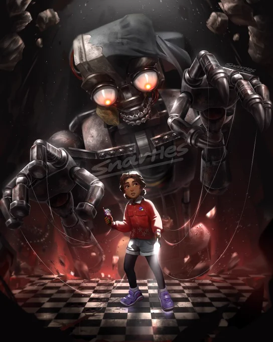 Hey #PortfolioDay , I'm Emma! I'm a Freelance Illustrator who enjoys doing cover art and prints! Most of my current new work has been for FNAF, but I have other stuff cooking!    snartlesworks.com