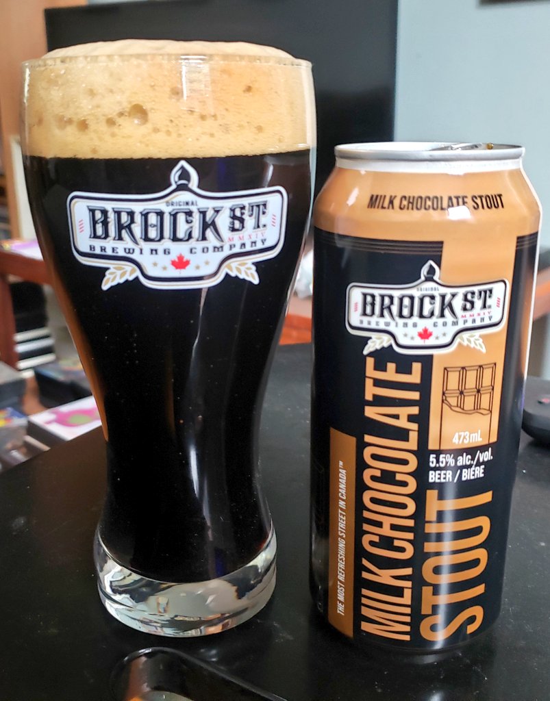 BeerStoreDude's tweet photo. THE STOUTS ARE BACK! Just in time too because it went from tropical to freezing in St. Catharines in the span of a week! By far, my favourite @BrockStBrewing beer has always been their Chocolate Milk Stout. Just 5.5% and choco-LOTTA tasty! Look how the can has changed since 2019! https://t.co/IJcWwtoCxe