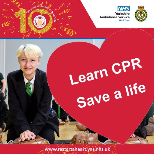 Solly880 (@solly880) on Twitter photo Chances of survival drop 10% a minute if CPR is not started when someone has had a cardiac arrest. Learn this life-saving skill at youtu.be/YgQdVkFbQkk #RestartAHeart
<a href="/YorksAmbulance/">Yorkshire Ambulance</a>
 Chances of survival drop 10% a minute if CPR is not started when someone has had a cardiac arrest. Learn this life-saving skill at youtu.be/YgQdVkFbQkk #RestartAHeart
<a href="/YorksAmbulance/">Yorkshire Ambulance</a>
