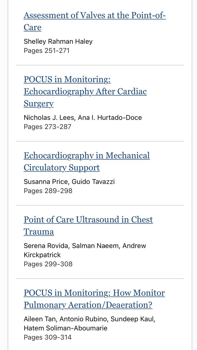 📣📣 A glimpse of our Cardiopulmonary POCUS book’s table of content and distinguished authors. Now for pre-order on @SpringerNature @amazon November 18 is the official launch and release date of print version worldwide #CP_POCUS #echofirst #pocus #meded More details here