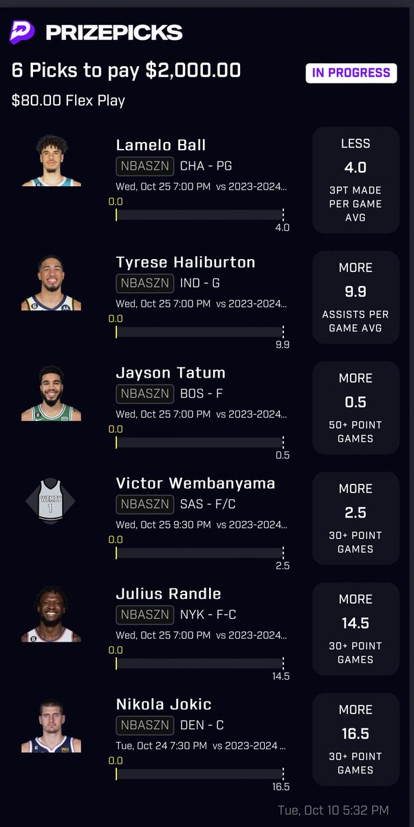 dompickedit's tweet image. Full NBA szn 6 man slip for y’all, tell me whose selling this? #prizepicks #nba