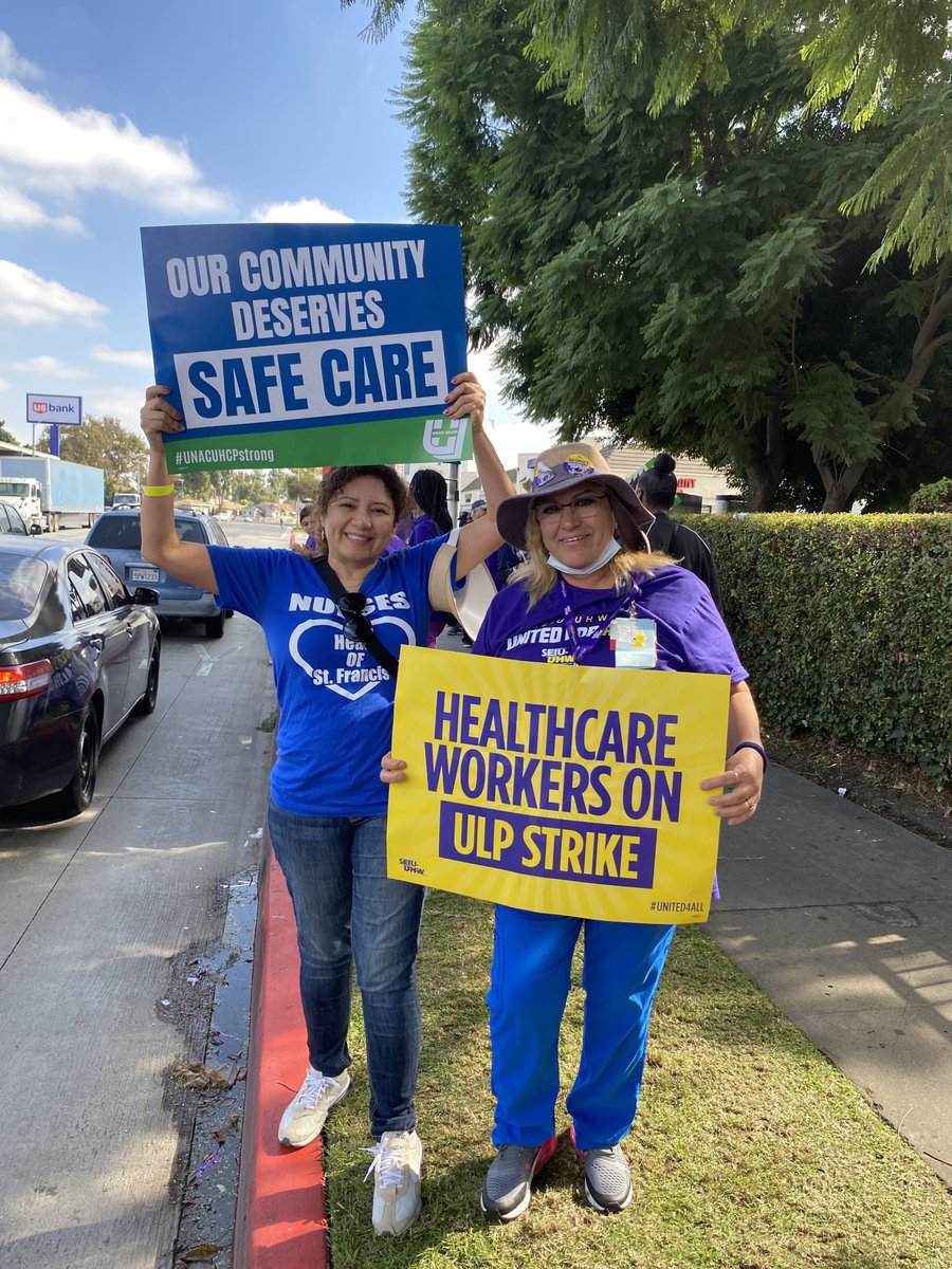 Today, we joined the @unacuhcp / @seiu_uhw unity picket & rally against Prime Healthcare. Because, enough is enough! Time for a fair contract now!