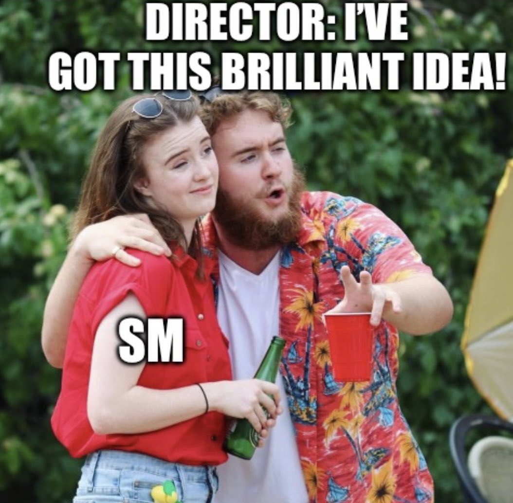 TapirLost's tweet photo. Happy International Stage Management Day to all who celebrate 🙌

Theatre isn’t ever possible without the hard work of the backstage team ☺️

(Also will I ever stop finding excuses to use this meme? No.) https://t.co/tTyzwCDcPW