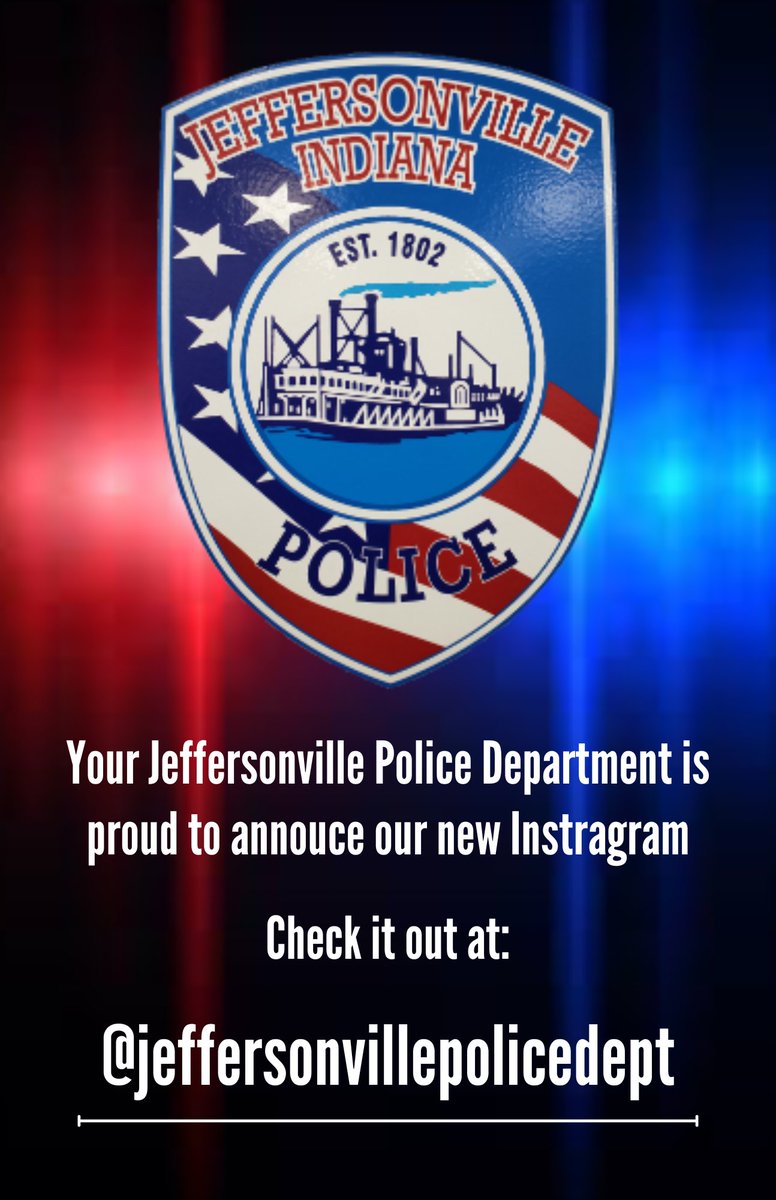 The Jeffersonville Police Department has some exciting news!

We now have an Instagram. Be sure to follow us on IG for the latest information regarding the community, public safety, and to promote the good work of your officers.

instagram.com/jeffersonville…