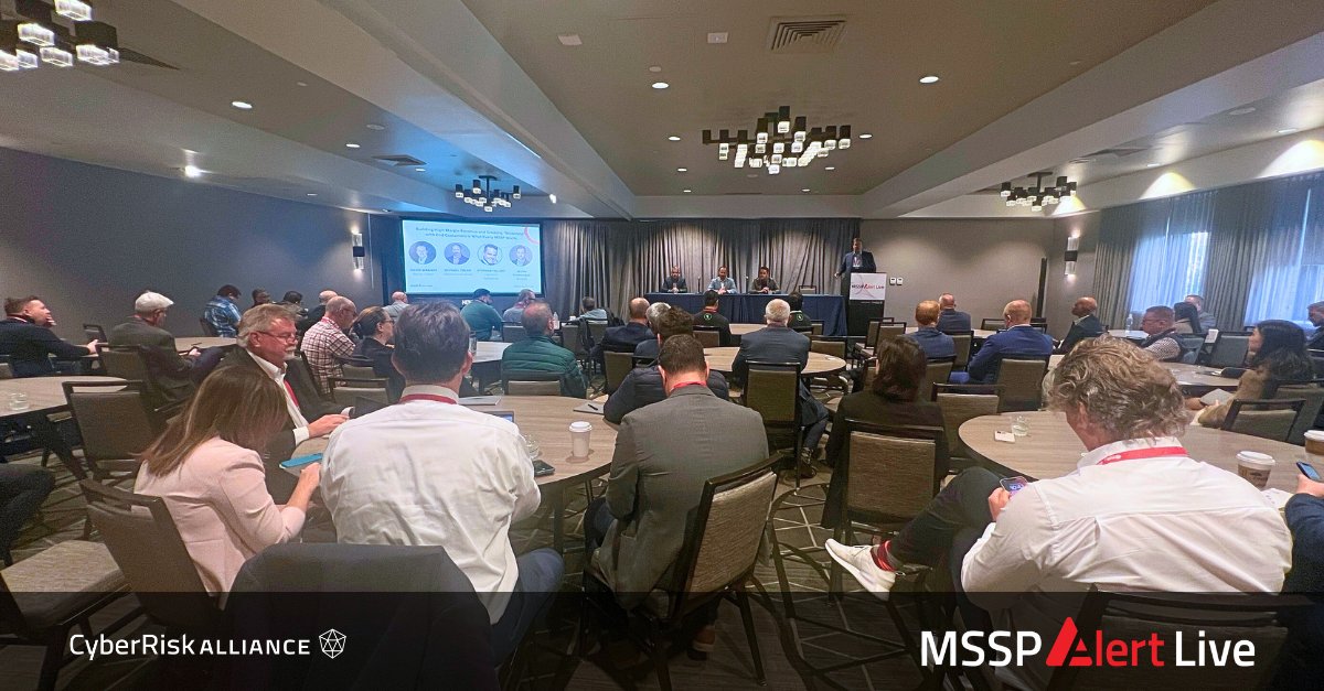 msspalert's tweet image. #MSSPAlertLive attendees had the pleasure of uncovering how to build high-margin revenue and create customer &quot;stickiness&quot; with our esteemed panel:

- David Wagner
- Michael E. Crean
- Stephan Tallent
- Jason Schroeder

#CRAEvents