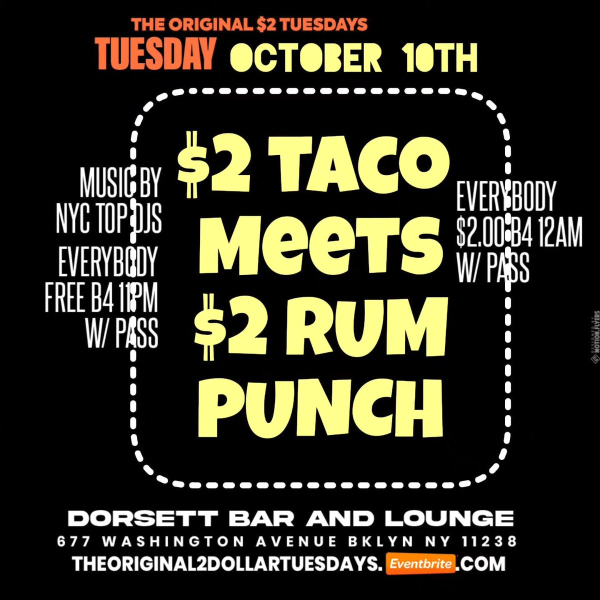 areyouvipevents's tweet photo. TONIGHT TONIGHT TONIGHT!!! @ $2 Tuesday
OCTOBER 10th
@Dorsett_Venue_Lounge 🏖
677 Washington Ave
Brooklyn NY 11238
EVERYBODY FREE B4 11AM W/ PASS 🎟
EVERYBODY $2.00 B4 12AM W/ PASS 🎫
Secure your pass online via 👇🏿
https://t.co/N0sZvGRmWa #areyouvip #areyouvipevents https://t.co/cCvQmPEiKf
