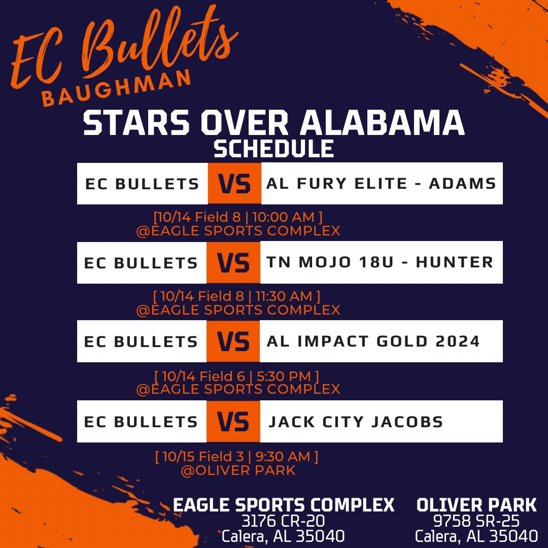 Stars over alabama schedule !! 💙🧡