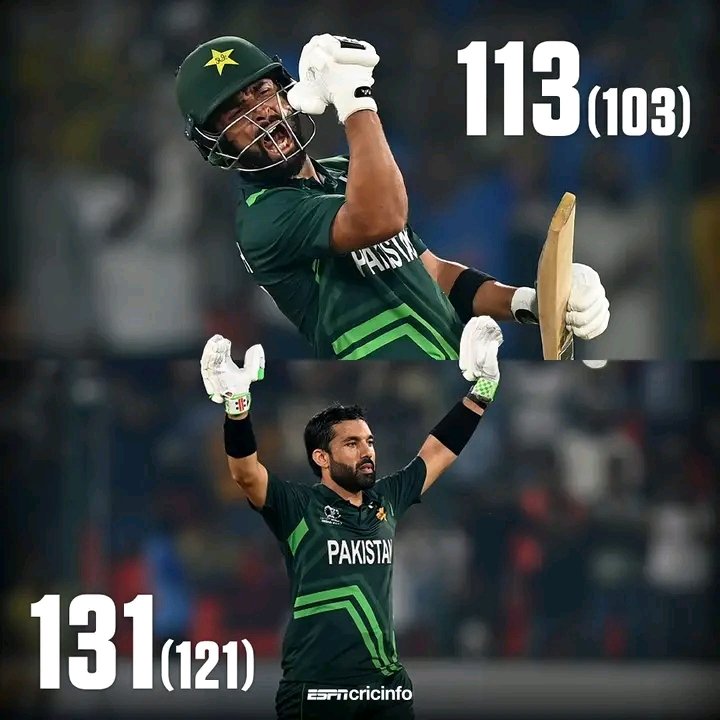 What a player. Congratulations Pakistan 
🇵🇰 Abdullah Shafique's first WC innings - HUNDRED
🇵🇰 Mohammad Rizwan's first two WC innings - FIFTY, HUNDRED
A sensational 176-run partnership from this duo today 👏 
#PAKvSL  #SLvPAK
