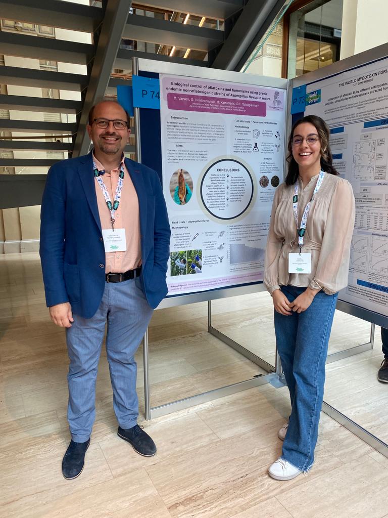 Part of our work about prevention and biological control of mycotoxins in 🌽, in Poster Session at @MycotoxinForum2023 🇧🇪👩🏻‍🔬 <a href="/plantpath_aua/">Phytopathology Lab, AUA (Greece)</a> #mycotoxins #biologicalcontrol #corn #phdlife