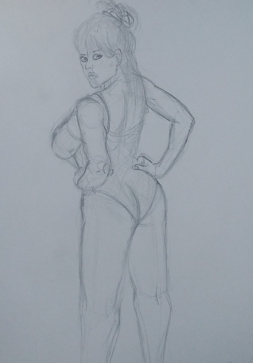 — práctica de poses : 
#traditionalart 
#penart
 #sketch 
#graffitiart
 #pinupart 
#drawingexercise
