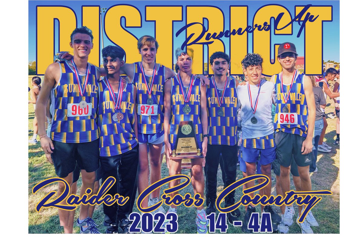 SHSRaiderXC's tweet image. Regional Qualifiers!! Congrats to Tyrus Cowan for finishing 1st &amp;amp; Dev Kumar for finished 3rd in the District 14-4A XC meet. Grady Wyse Liam Aragon Dom David Christian Henderson &amp;amp; Skyler Campos all ran a good race to secure 2nd place. 
@SunnyvaleISD @SVRaiderBooster @Sunnyvale_HS