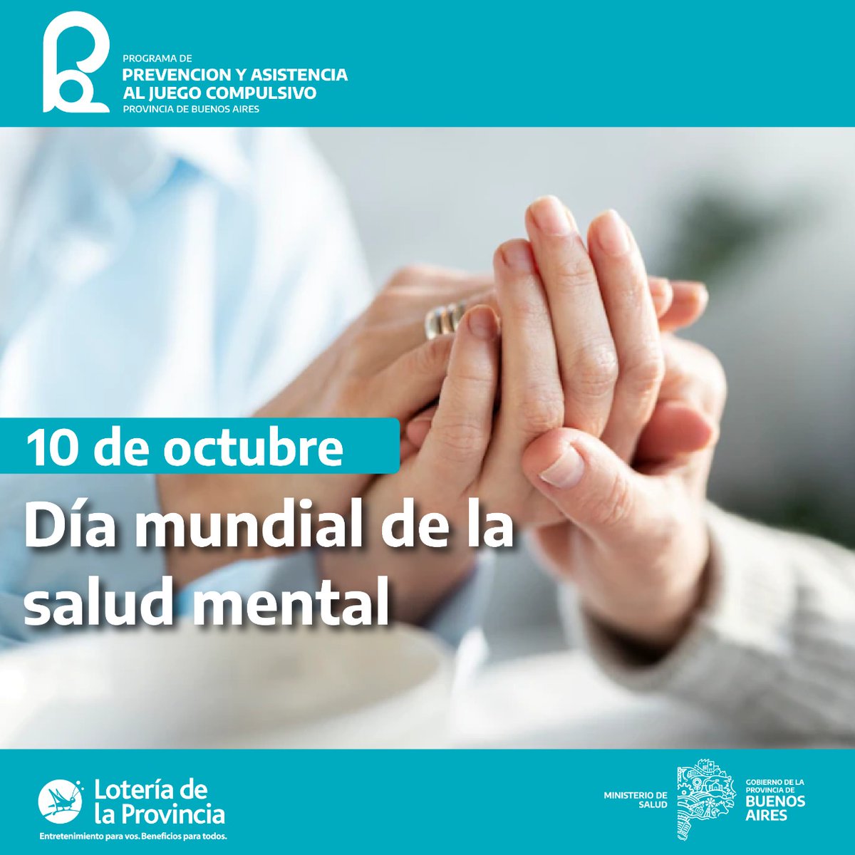 JResponsableBA's tweet image. ✅ Día Mundial de la Salud Mental 

Al respecto,el Dir General del Programa, Lic. Mauro Guevara, sostiene que "desde @BAProvincia y @LoteriaBA seguimos gestionando políticas públicas para garantizar el derecho a la #saludmental y el #juegoresponsable de las y los Bonaerenses.