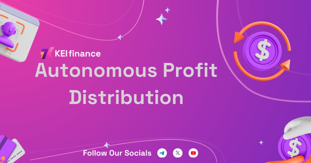 KEIfinance's tweet photo. KEI finance autonomous profit distribution is led by two core smart contract known as the processor & the supplier👇

How do processor & supplier contracts work?

Every day a snapshot of the protocol state is taken by our processor contract. The snapshot takes into consideration

1. Daily profit distribution from staking & trading
2. Affiliate payouts
3. Treasury repayments
4. Debt recovery

A core element of KEI finance is ensuring that the maximum amount of returns are distributed to the wallets with a staked position on the platform. Via simplified dashboards, users can seamlessly track their day to day profit return across staking pools & algorithmic pools.

The processor relays the snapshot information to a supplier contract.

The supplier then actions the distribution calculation sent via the processor and begins

- Distributing rewards to stakers
- Sending profits to trading pool users
- Paying Affiliates
- Rebalancing the token supply
- Paying the treasury

Reward distribution to stakers

The Supplier contract will deliver KEI tokens back to stakers based on their APR & multipliers attached to their platform eNFT.

APR is determined by the liquidity pool, the amount of stakers in the pool, total value staked and total individual value staked to determine users return percentage.

Multipliers are determined by the customisable time commitment set by each user upon entering a staked position.

Sending profits to trading pool users.

As the algorithms complete the trading strategies set by each pool, the claimable pool rewards are allocated for individual users who are looking to cash out. this ensures a simple exit process from the pool and direct access to pool rewards.

Paying Affiliates

The Supplier contract works in tandem with the Affiliate contract in order distribute the daily affiliate playouts that are attached to each referrals wallet. The reward is calculated based on the transaction fee received from referrals on-chain transactions. 90% is paid out to direct referrals and 10% sent to second tier referrals.

Rebalancing the token supply

The Supplier is connected to a token minting function and a burn function.

In the event that the KEI supply is unnecessarily low, the Supplier will mint more KEI in order to distribute the required token amount without causing an inflationary affect on token value.

In the event that the supply is unnecessarily high based on protocol usage, the Supplier will trigger a burning function that collects KEI tokens and burns them for ETH. Once the ETH is received it is sent back to the treasury.

Paying the treasury

When the treasury has been paid back in ETH from the burning mechanic, a portion is added to the treasury’s stETH position in which generates alternative revenue for the protocol. Treasury ETH is also used to monitor the token floor price of KEI and if necessary will act as the MM buying back KEI to maintain the price above the gradually raising floor price.

By utilising a daily snapshot via the processor and actioning the required protocol distribution, KEI finance can maintain

1. A stable and increasing token floor price
2. Ensure profits are always accessible
3. Maintain a healthy supply Vs demand
4. Enact reserve currency functionality

For a deep dive into the above contracts check out the KEI finance whitepaper via our bio links.