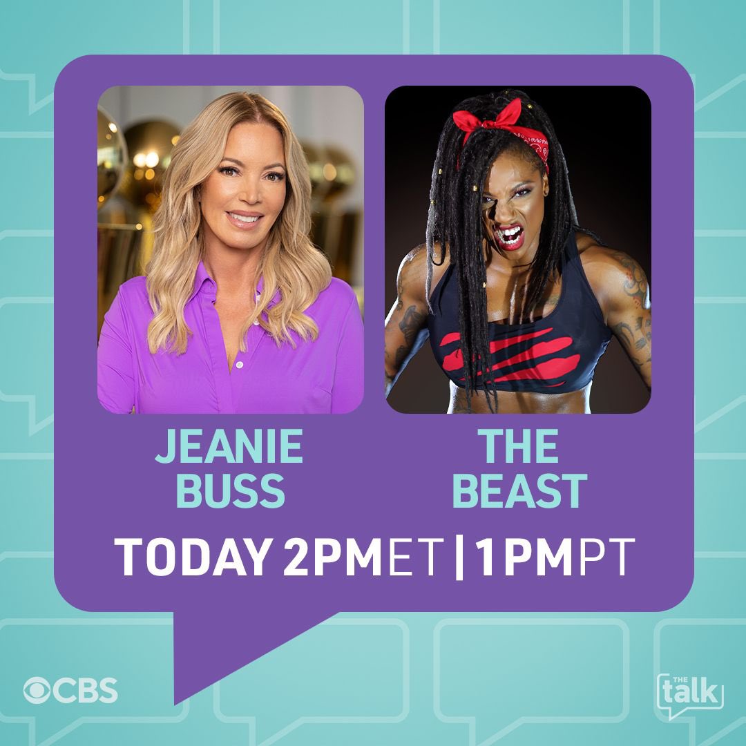 Make sure to tune in to @TheTalkCBS today to hear Jeanie Buss and The Beast discuss @wowsuperheroes Season 2!