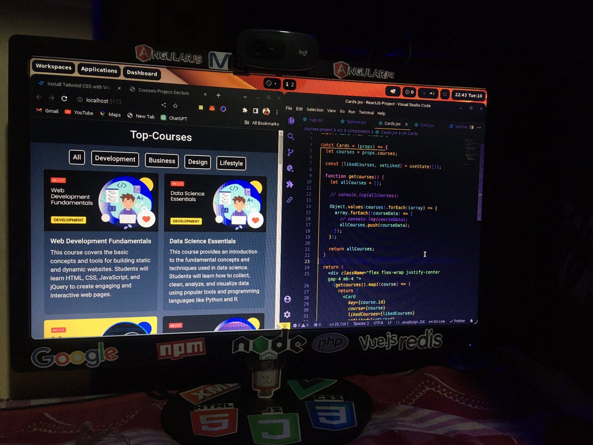 neerajnath155's tweet photo. Day-83 of #100DaysOfCodd Today I'm still working on my project using #Reacjs๐ and #tailwindcss ๐จ and today i have to learned about #ScrollTrigger in #GSAP ๐ช
Happy coding Devs ๐จโ๐ป๐ฉโ๐ป
Keep learning ๐ Keep growing ๐
#buildinpublic
#learninpublic
#Coding
#webdev https://t.co/1xk7U8na5k