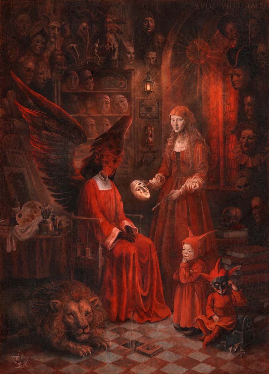 EvaEllerArt's tweet image. Buongiorno!

I'm a 23 year old artist/book illustrator from Estonia. I draw Neo-Renaissance paintings inspired by theology, spirituality and sciences. Currently we are in act I: Inferno.