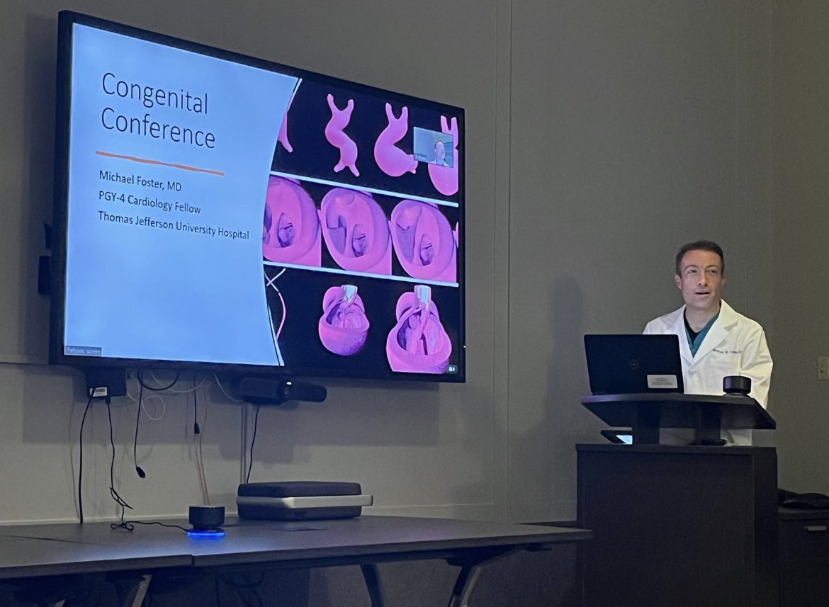 Jefferson Cardiology Fellows (@tjheartfellows) on Twitter photo Congenital conference this morning given by first year fellow <a href="/M_FosterMD/">Michael Foster</a> on anomalous pulmonary venous return!
<a href="/DavidWienerMD/">David H. Wiener, MD</a> <a href="/ChoSallie/">Sallie Cho</a> #CardioTwitter Congenital conference this morning given by first year fellow <a href="/M_FosterMD/">Michael Foster</a> on anomalous pulmonary venous return!
<a href="/DavidWienerMD/">David H. Wiener, MD</a> <a href="/ChoSallie/">Sallie Cho</a> #CardioTwitter