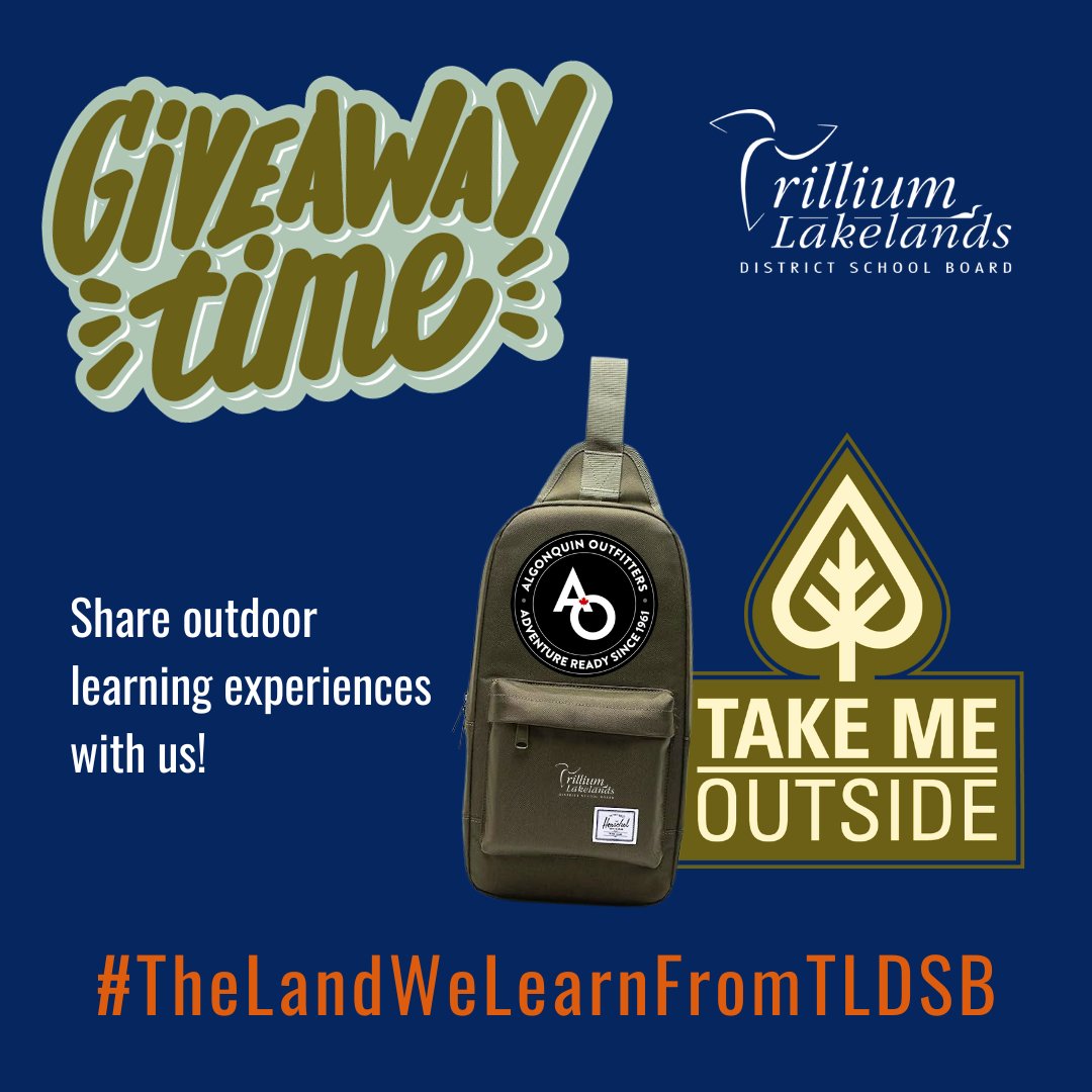 #TakeMeOutsideDay is Oct 18, and TLDSB is encouraging classes to share outdoor learning through a photo contest!

Throughout Oct, share your photos/vids and tag <a href="/TLDSB_Pathways/">TLDSB Pathways</a> using #TheLandWeLearnFromTLDSB to be entered to win one of two backpacks filled with Indigenous books.