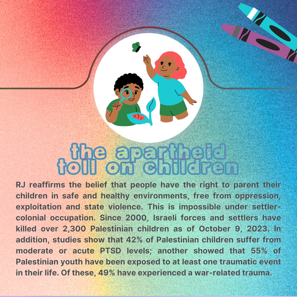 Let's be clear: settler-colonialism, occupation, and apartheid are all 100% antithetical to every single core principle of reproductive justice.