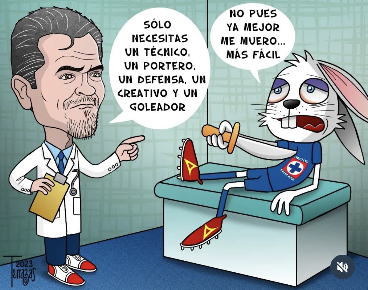 ¡Muchas gracias, <a href="/juanterrazas/">JUAN TERRAZAS</a> por esta caricatura! ¡Quedó buenísima! 🎨

Los síntomas de <a href="/cruzazul/">CRUZ AZUL</a> son muy graves!!!