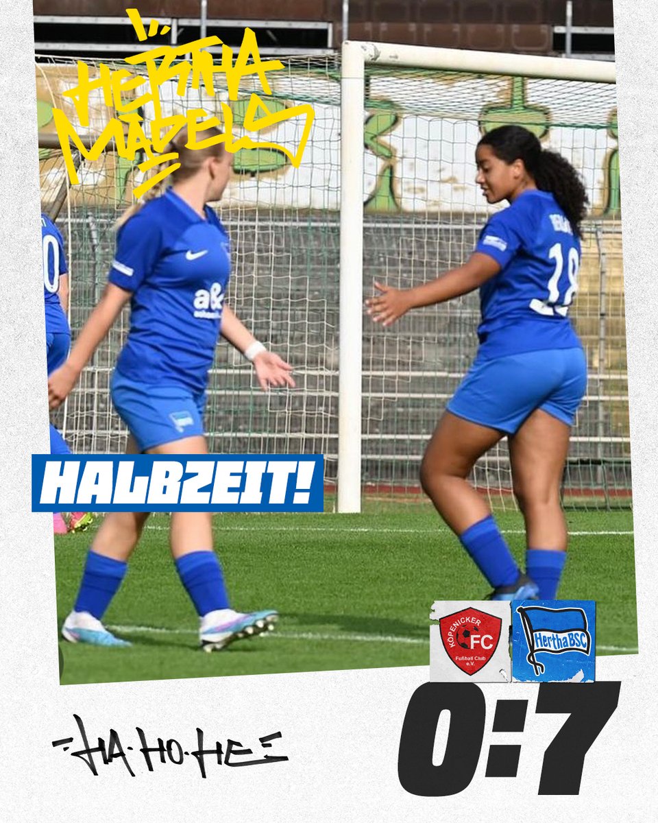 HerthaBSCFrauen's tweet photo. ⏱️40': Wir gehen mit einem klaren Halbzeitergebnis in die Pause. Wenn sich unsere Mädels etwas vorwerfen lassen müssen, dann ihre mittelmäßige Chancenverwertung. Die Führung muss eigentlich noch deutlicher sein.

#KOPBSC #HerthaMaedels I 0:7 I #HaHoHe https://t.co/kOjXibpDRn