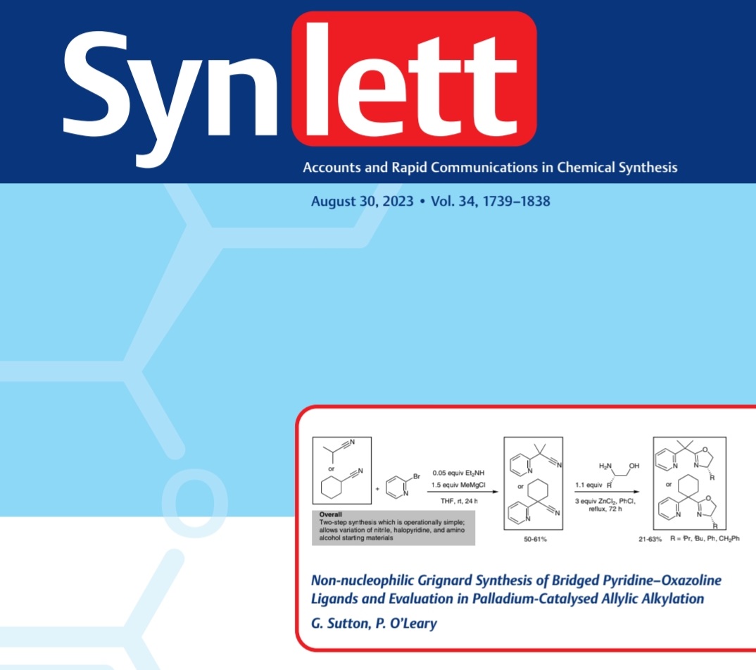 Delighted to provide the cover for the latest issue of Synlett. #StillAChemist