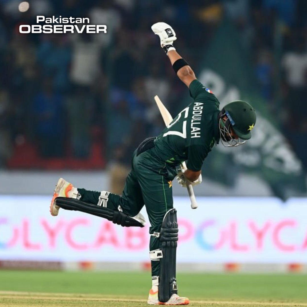 IN PICTURES:— Pakistan tumbled records as green shirts registered a six-wicket victory over Sri Lanka on Tuesday in a record World Cup run chase. Abdullah Shafique and Mohammad Rizwan both hit centuries as Pakistan chased a winning target of 345.

Ireland previously held the