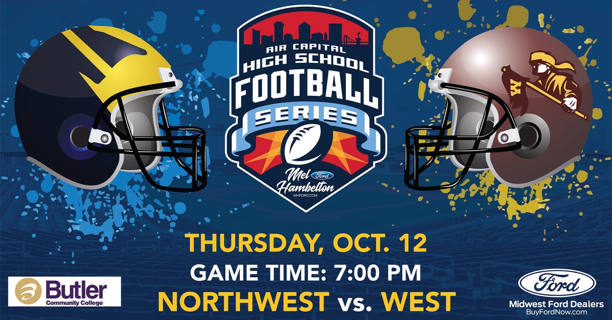 The Air Capital High School Football Series presented by Mel Hambelton Ford continues this week!

Northwest High School will take on West High School this Thursday, October 12th at 7 PM.

🎟️: bit.ly/45s27l5