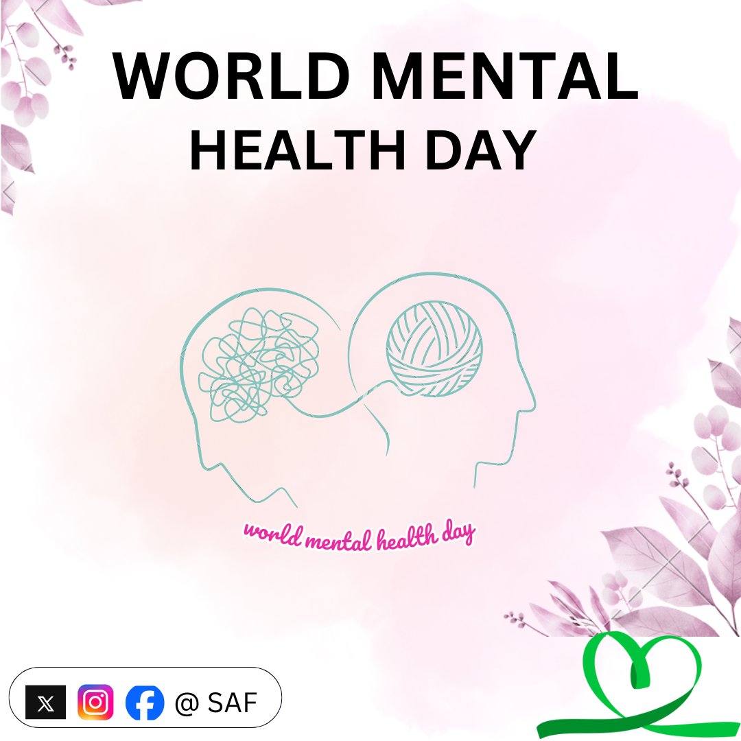 SafeAndFreeUg's tweet photo. "🧠 Your mental health matters! 🌟 This Mental Health Day, remember that Safe and Free is here to support and empower you on your journey to emotional well-being. Let's break the stigma and prioritize mental health together. 💪 #MentalHealthMatters #SafeAndFree" https://t.co/hL4EtUkL1r