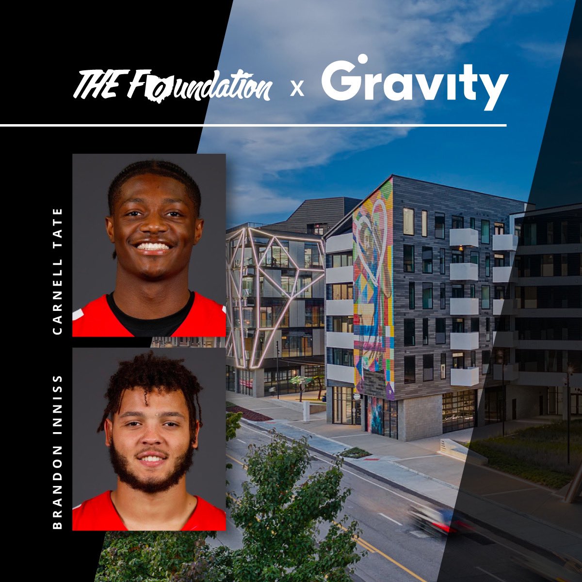 Thank you to <a href="/gravitycolumbus/">Gravity</a> for choosing THE Foundation as your vehicle for supporting <a href="/OhioStateFB/">Ohio State Football</a> Student Athletes! <a href="/carnelltate_/">Carnell Tate</a> <a href="/Brandon1inniss/">Brandon Inniss</a>