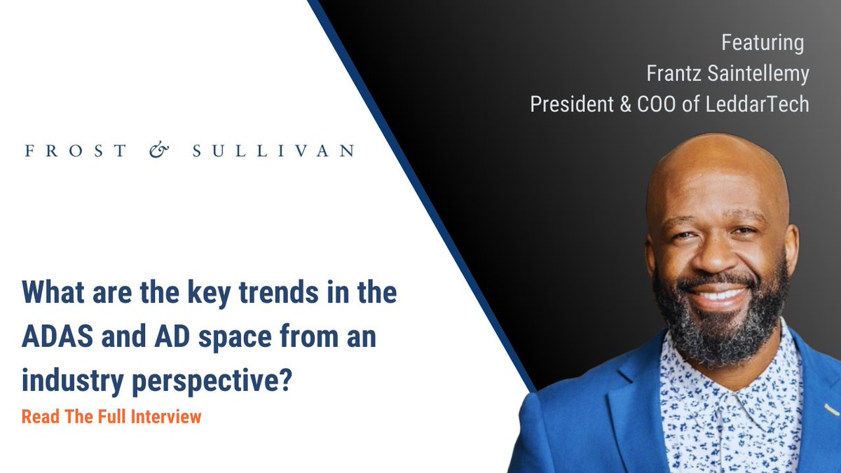 Leddar_Tech's tweet image. hubs.li/Q0250_Sm0 Join us for an insightful interview with Frantz Saintellemy, President & COO of LeddarTech, as we explore the key trends in ADAS and AD and how LeddarTech is addressing them.
#ADAS #AutomotiveInnovation #LeddarTech #AutomotiveTech