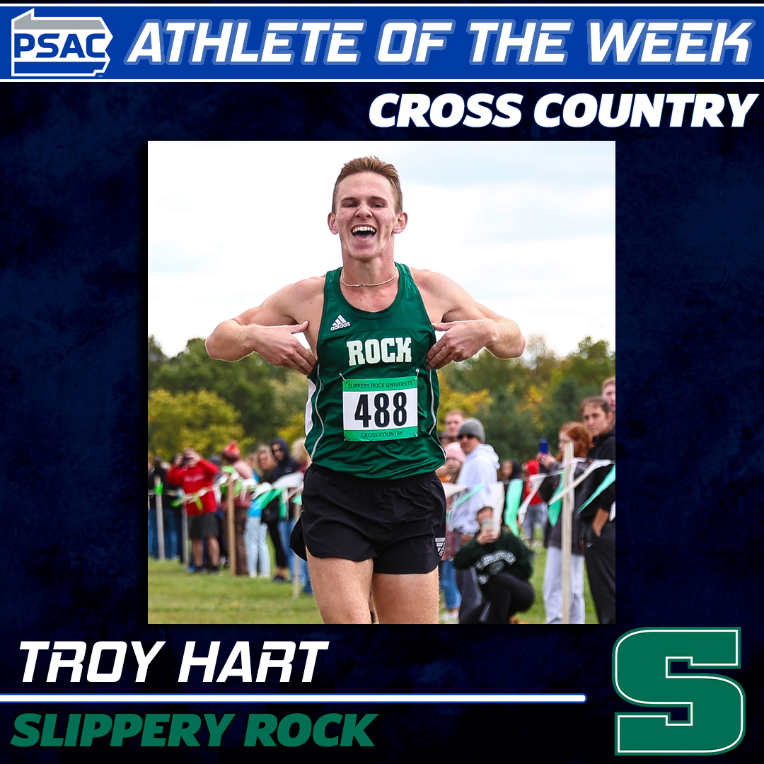 PSACsports's tweet photo. CROSS COUNTRY: Here are your #PSACWXC and #PSACMXC Athletes of the Week! 👟⬇️

Women's Cross Country Athlete
Kylie Anicic, @BoroAthletics 

Men's Cross Country Athlete
Troy Hart, @Rock_Athletics 

Full story: 🔗https://t.co/MLMAmk8hfG

#PSACProud https://t.co/OdWa98nUDP