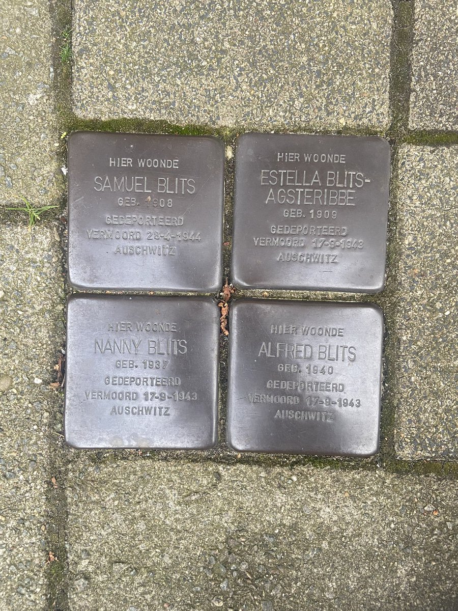 marjoleintjevp's tweet photo. Het stond al even op m’n lijstje, met koperpoets en doeken de stolpersteine uit de buurt poetsen. Na nog geen twee minuten poetsen komen buurtgenoten kijken waarom er iemand op een kussentje op de stoep zit. Er ontstaat een gesprek. Steeds meer buren komen erbij zitten. 1/2 https://t.co/z5E2R4Prt9