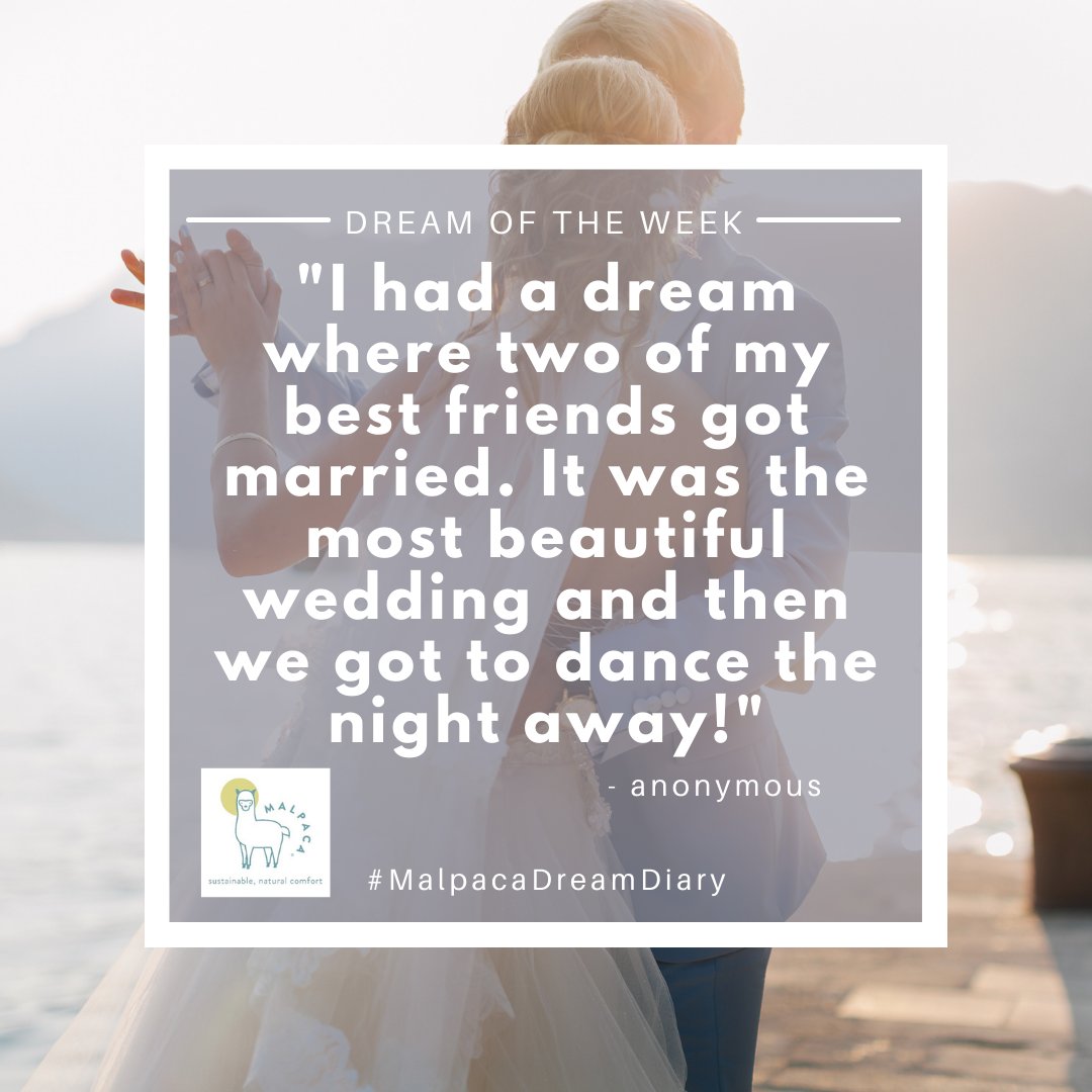 Celebrate the magic of love with this week's dream diary entry! 💕 In this dream, two dear friends tied the knot in a beautiful ceremony, and the joyous festivities that followed were simply unforgettable. 💍💃 

.
.
#DreamDiary #MalpacaDreamDiary #LoveAndJoy #WeddingDreams