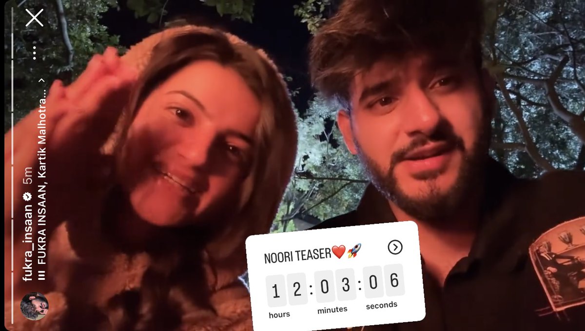 mosam1997's tweet photo. GUYSSSS NOORI TEASER IN 12 hrs 🥳🥳🥳🥳🥳🥳
I am loving the Vibe and they look soooo cute together 🥺🥺🥺💕
Excited  💃 
#AbhishekMalhan #FukraInsaan https://t.co/v3P8VT7URJ