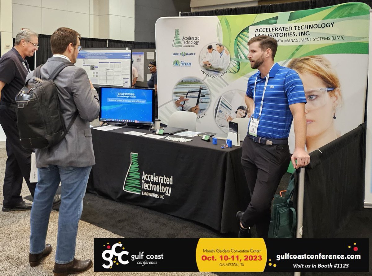LIMS_Solutions's tweet image. Visit ATL in Booth #1123 to discuss our #LaboratoryInformationManagementSystems #LIMS solutions at the 2023 @Gulf_Coast_Conf!  We&apos;ll also be presenting on 10/11 at 8am- &quot;Using a LIMS to Streamline Your Quality Management System (QMS)&quot;.