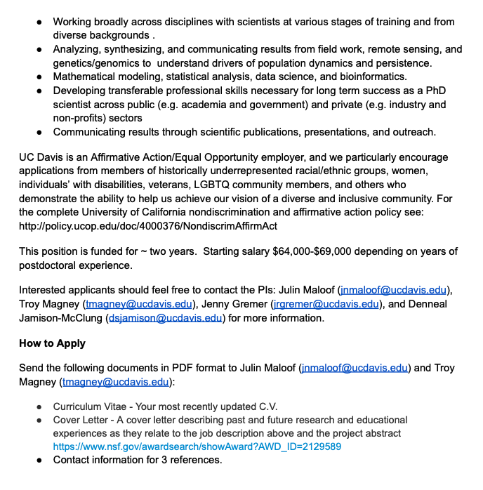 Troy Magney (@troymagney) on Twitter photo 👋hello we're looking for an interdisciplinary postdoc
🍃in ecology + genomics + remote sensing
🌈to better understand population dynamics
⚡️w/ <a href="/jennygremer/">Jenny Gremer</a> <a href="/jnmaloof/">Julin Maloof</a> <a href="/yggdrasil13751/">Dr. Denneal Jamison-McClung</a> & me
🙂please share thank you 👋hello we're looking for an interdisciplinary postdoc
🍃in ecology + genomics + remote sensing
🌈to better understand population dynamics
⚡️w/ <a href="/jennygremer/">Jenny Gremer</a> <a href="/jnmaloof/">Julin Maloof</a> <a href="/yggdrasil13751/">Dr. Denneal Jamison-McClung</a> & me
🙂please share thank you