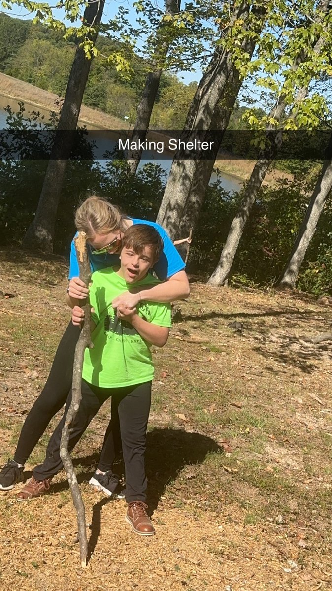 sce_val's tweet photo. Team Work Makes the Dream Work.  Building Shelter at 5th grade camp https://t.co/HZZDn0b1Ha