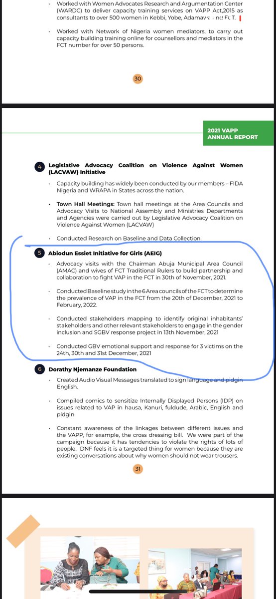 A glimpse of what we @aeig4girls have done in the bid to Stop Gender-based violence captured in the Violence Against Person’s Prohibition ACT(VAAP Act) Annual Report 2021.
#stopgenderbasedviolence 
#girlsrights