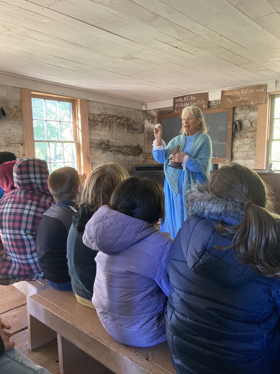 RoushsRoom's tweet photo. Two field trips in two days?! Third grade is the best! We enjoyed Bluffton history rotations and lessons last week. Yesterday we toured important places around town, like the historical museum. Today we visited the 1800s at the historic Forks of the Wabash in Huntington. https://t.co/L5SCBdAu4h