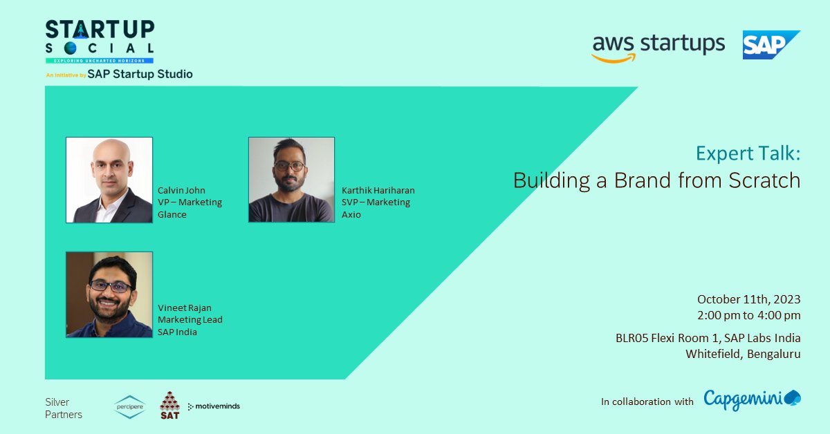 Looking forward to hosting this fireside chat tomorrow with Calvin of @glancescreen and Karthik of @add_axio. Have any questions for me to ask? Drop them in the comments! @saplabsindia @SAPIndia #SAPStartupSocial