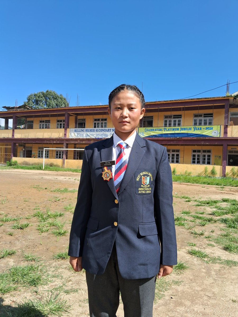 kewalrajpokhrel's tweet image. JW cadet Richa Rai of RELLING HS SCHOOL, 5 Bengal BN NCC Darjeeling, West Bengal &amp;amp; Sikkim DTE. @HQ_DG_NCC @nccwbskm  #AITSC