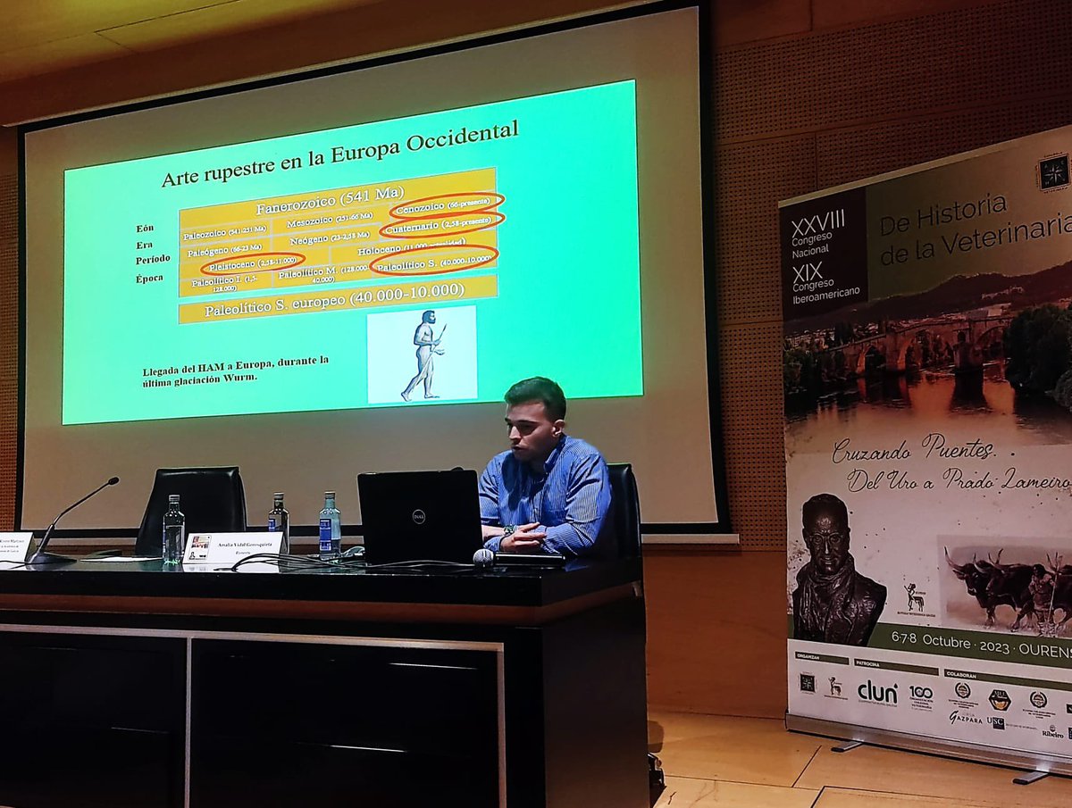 ACN_Veterinario's tweet image. El XXVII Congreso Nacional de Historia de la Veterinaria celebrado en Orense, ha contado con un nutrido grupo de compañeros del CNV. Entre los asistentes:
🫡Nuestra presidenta Ana Rodríguez en el Comité científico 
👨‍🏫Y como ponentes nuestros compañeros Pablo Díez y Manuel García